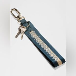 NWT Lululemon Never Lost Keychain - Warp Teal/Gold/Bone